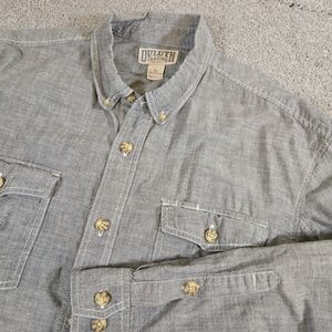 Duluth Trading Co Men's Size‎ XL Gray Long Sleeve Button Down Shirt